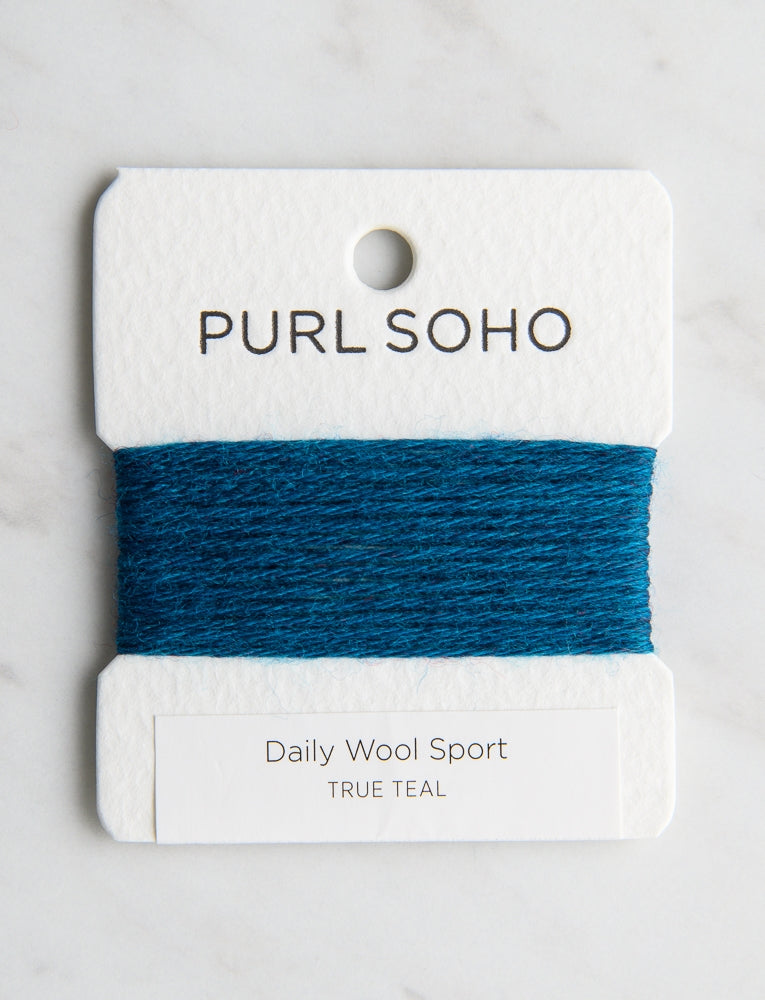 Daily Wool Sport Color Cards, True Teal