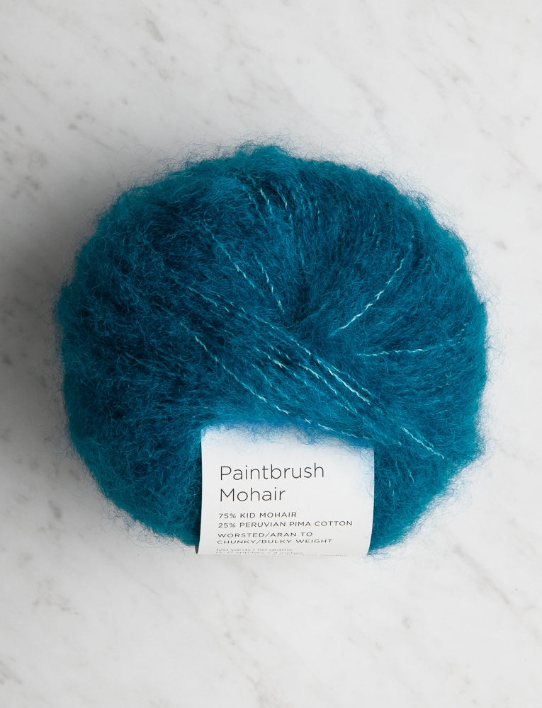 Paintbrush Mohair, True Teal
