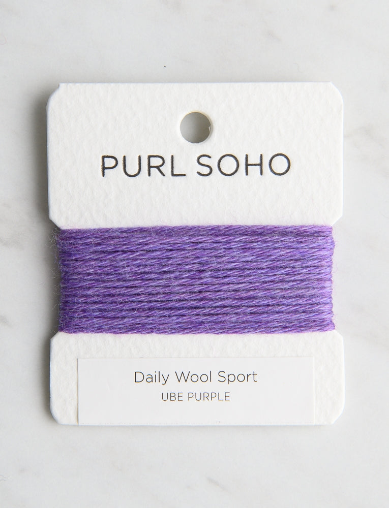 Daily Wool Sport Color Cards, Ube Purple