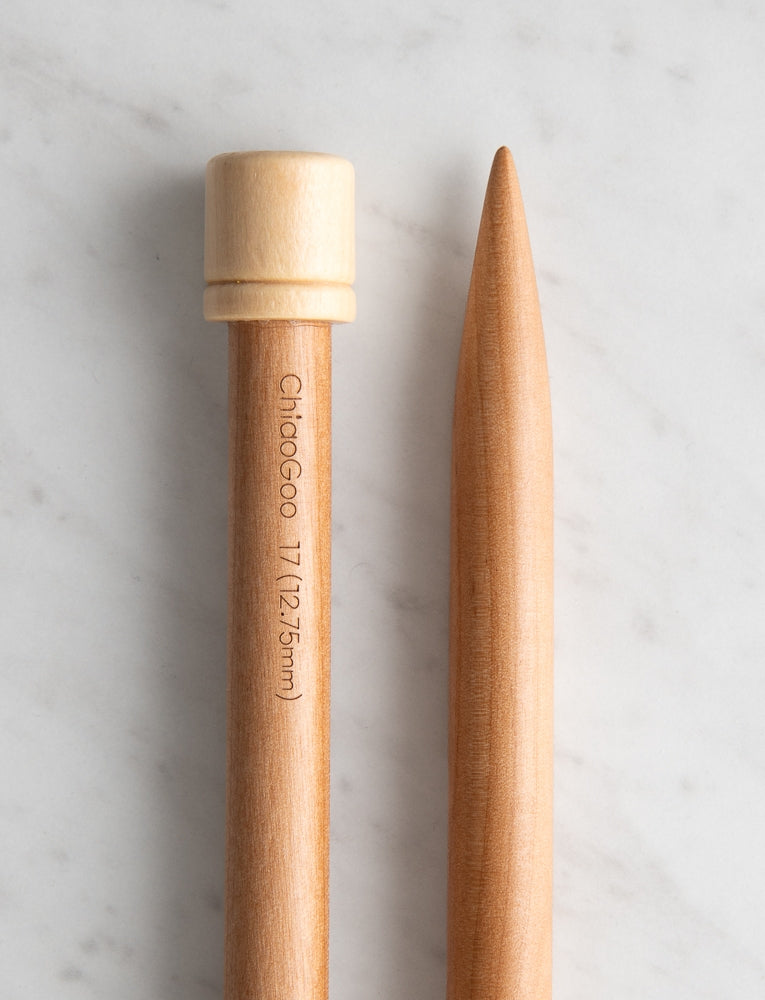 Patina Bamboo Straight Knitting Needles, US 17 (12.75 mm)