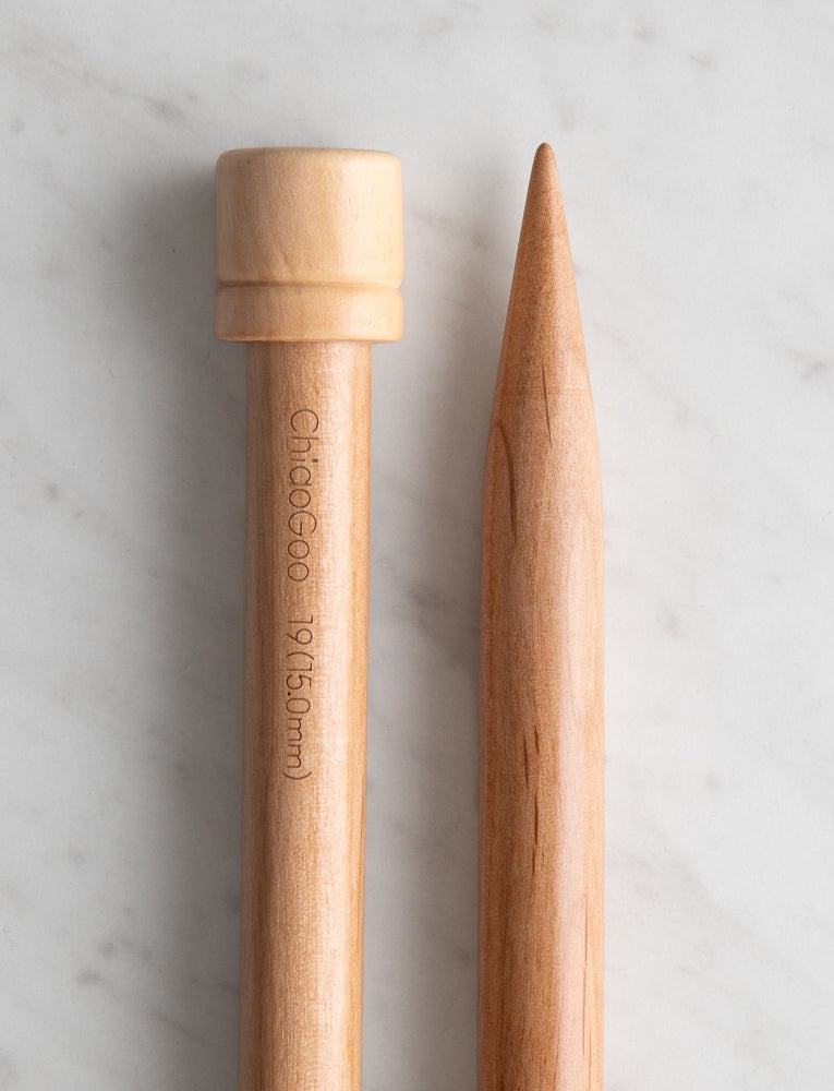 Patina Bamboo Straight Knitting Needles, US 19 (15 mm)
