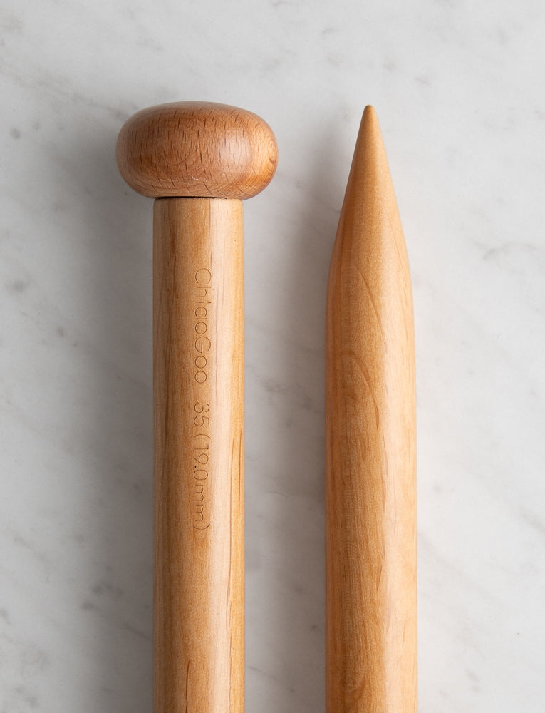 Patina Bamboo Straight Knitting Needles, US 35 (19 mm)