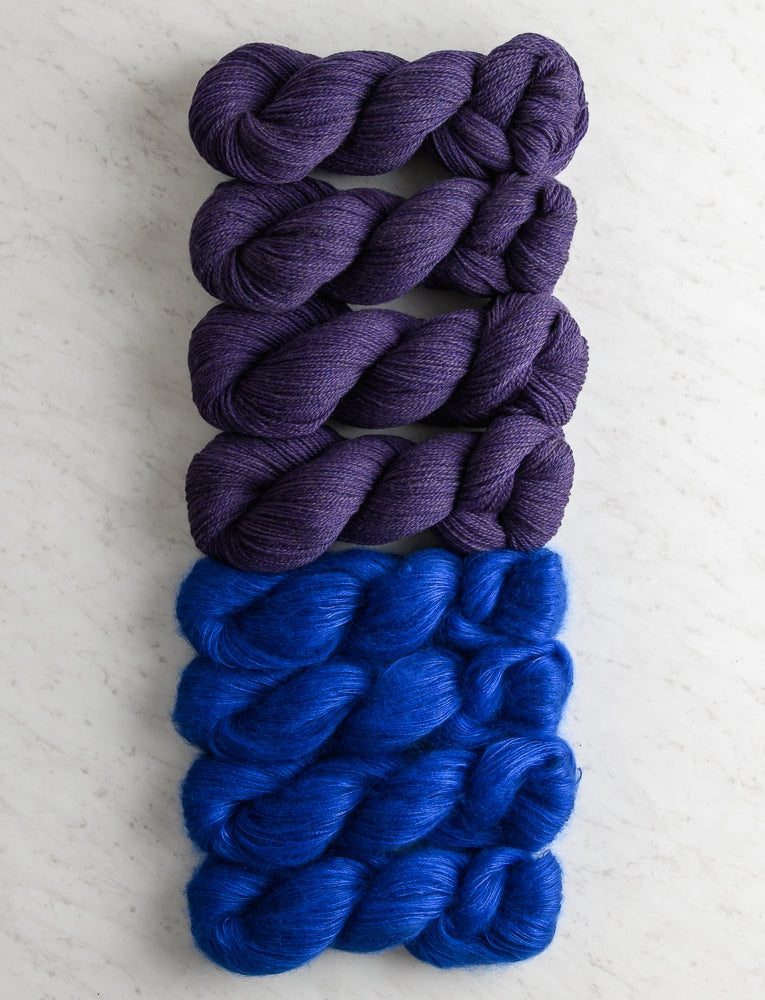 Wide Rib Wrap Bundle, Violet Night + Lapis Lazuli