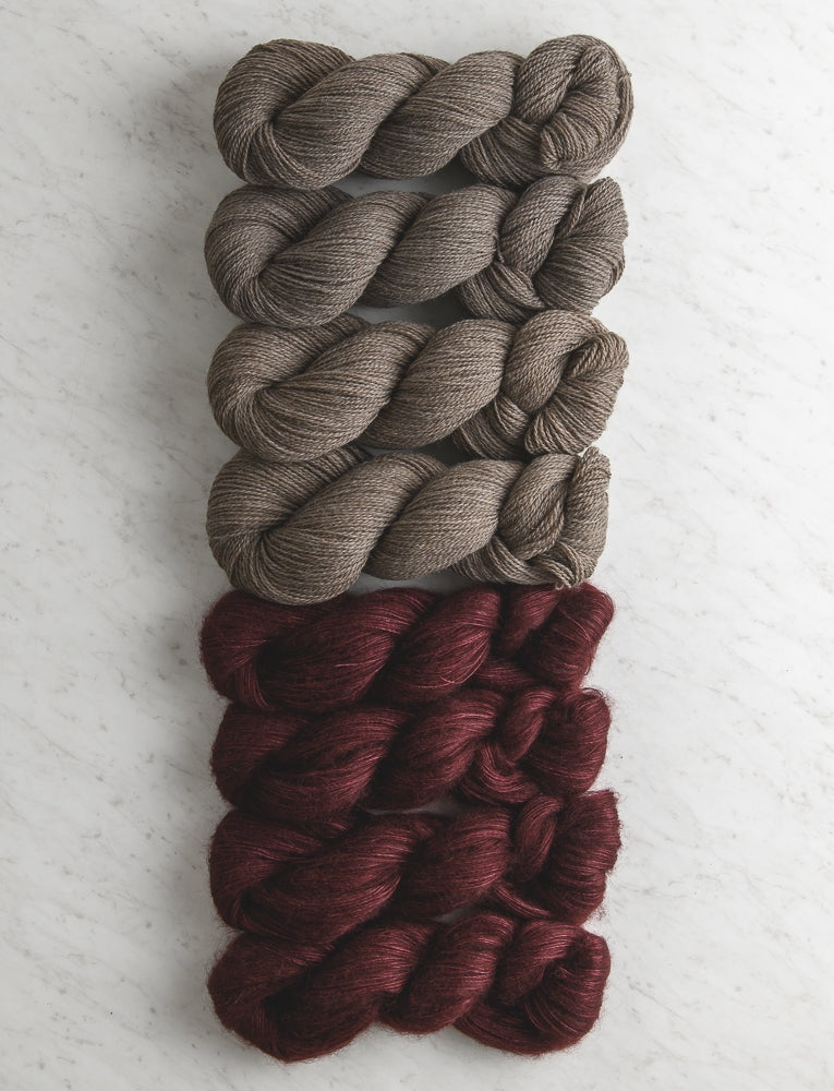 Wide Rib Wrap Bundle, Walking Stick + Ripe Boysenberry