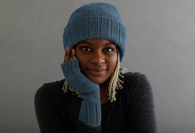 Wide Rib Hat + Hand Warmers