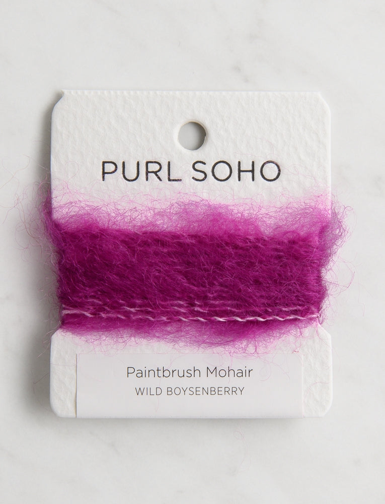 Paintbrush Mohair Color Cards, Wild Boysenberry