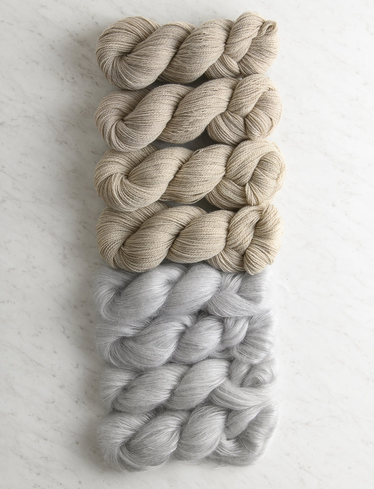Wide Rib Wrap Bundle, Winter Grass + Silver Needle