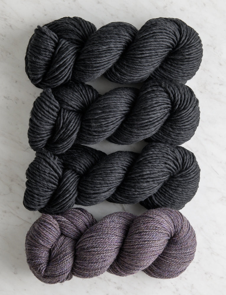 Bobble Sheep Pillow Bundle, Partridge Superwash, Wrought Iron