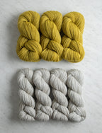 Double Knit Blanket Bundle, Yellow Olive + Dove Gray, Crib