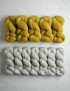 Double Knit Blanket Bundle, Yellow Olive + Dove Gray, Throw