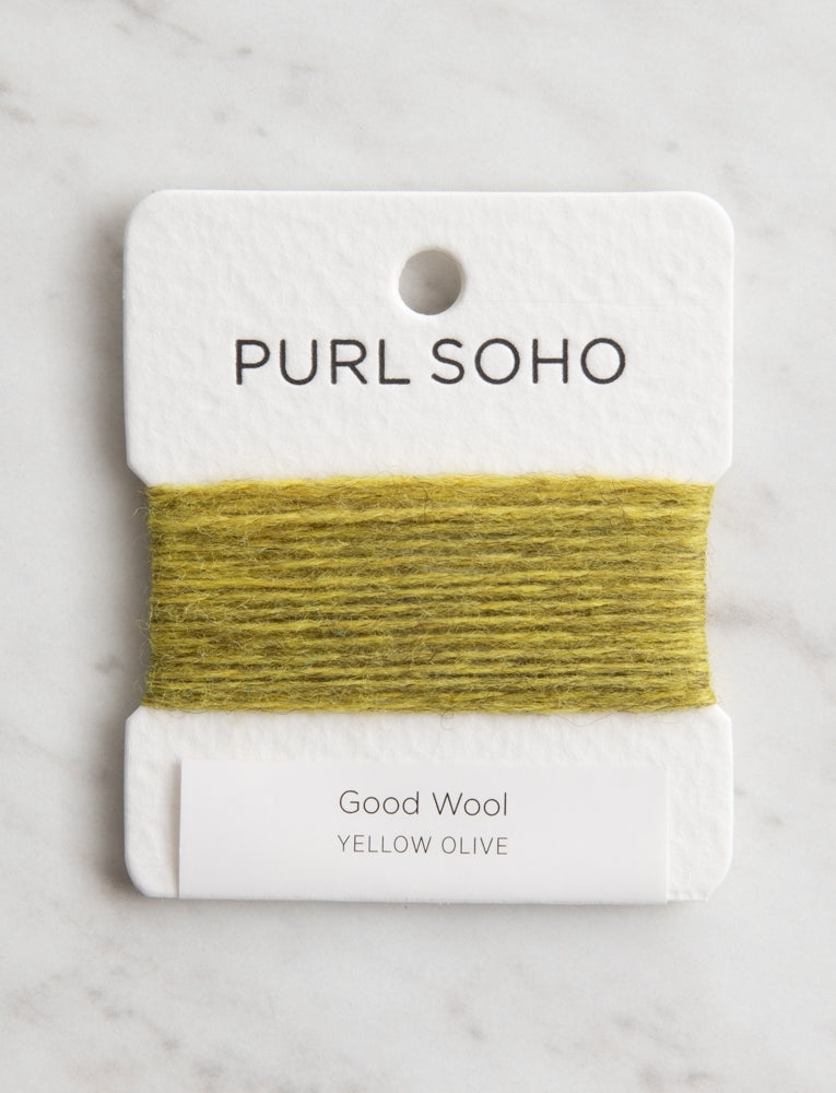 Good Wool Color Cards, Yellow Olive