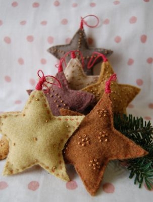 Felted Wool Star Ornaments | Purl Soho