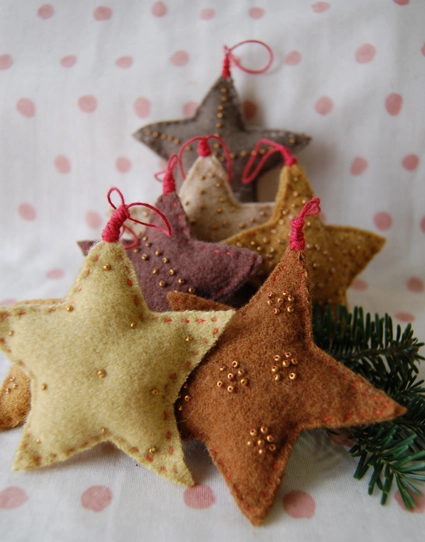 Felted Wool Star Ornaments | Purl Soho