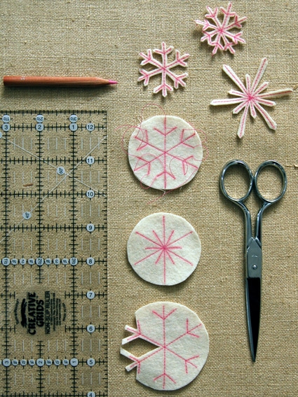 Two Sided Felt Snowflakes | Purl Soho