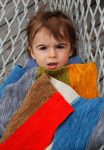 Striped Dot Baby Blanket Crochet Kit