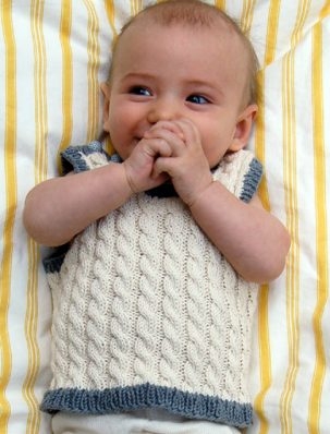 Cabled Baby Vest | Purl Soho