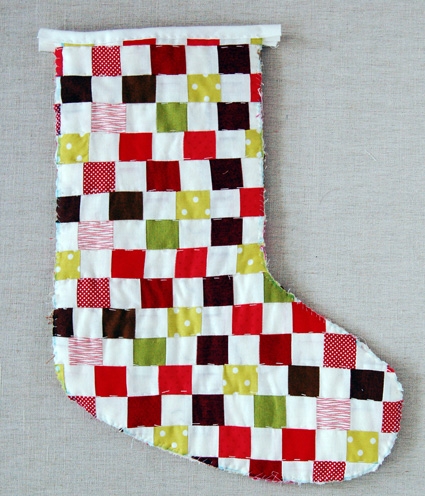 Strip Pieced Christmas Stocking | Purl Soho