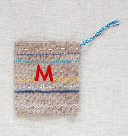 Embroidered Dreidel Game Pouches | Purl Soho