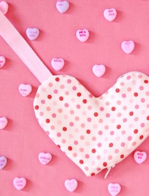 Heart-Shaped Zippered Pouches | Purl Soho