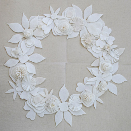 Felt Flower Winter Wreath | Purl Soho