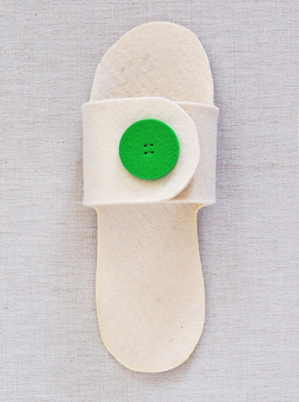 Felt Button Slippers | Purl Soho