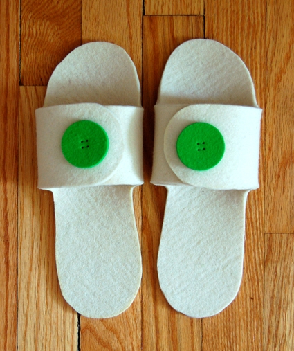 Felt Button Slippers | Purl Soho