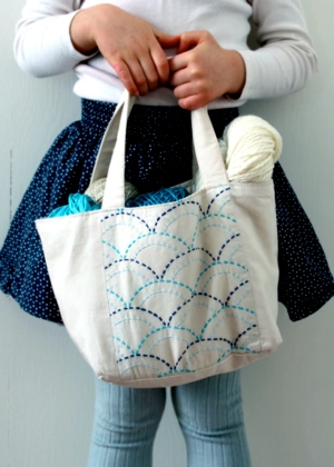 Sashiko Mini Tote (or Apron) Kit | Purl Soho