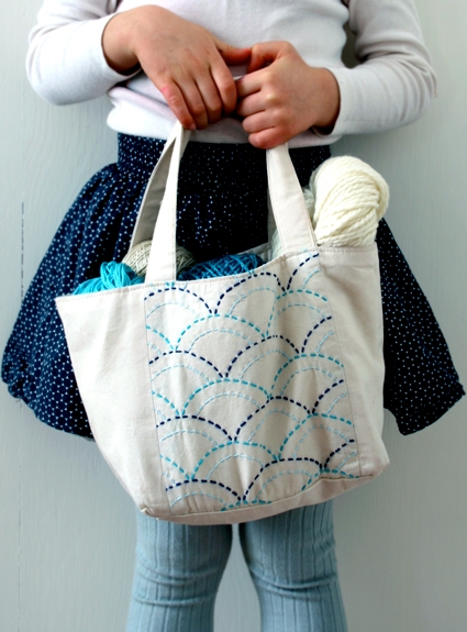 Sashiko Mini Tote (or Apron) Kit | Purl Soho