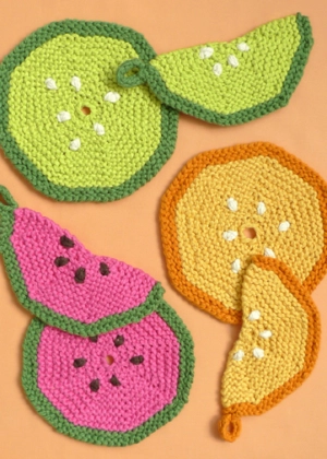 Fruity Trivets + Pot Holders, the Knitted Version! | Purl Soho