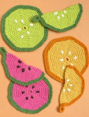Fruity Trivets + Pot Holders, the Knitted Version! | Purl Soho