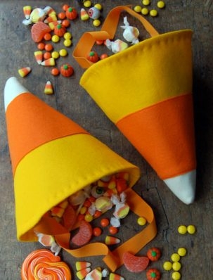 Candy Corn Trick or Treat Bags | Purl Soho