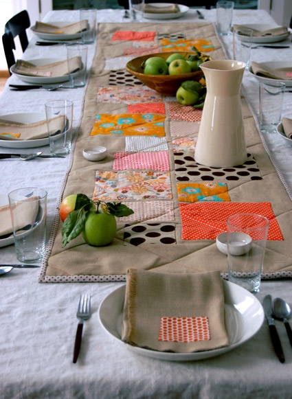 Thanksgiving Table Appliqued + Quilted Runner | Purl Soho