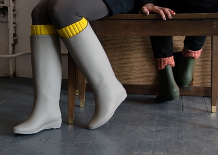 A Purl Soho Pattern: Loeffler Randall Rain Boot and Rain Bootie Stirrup Socks! | Purl Soho