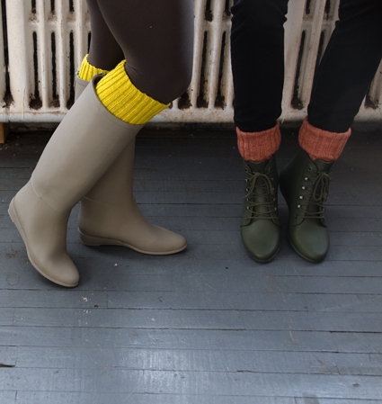 A Purl Soho Pattern: Loeffler Randall Rain Boot and Rain Bootie Stirrup Socks! | Purl Soho