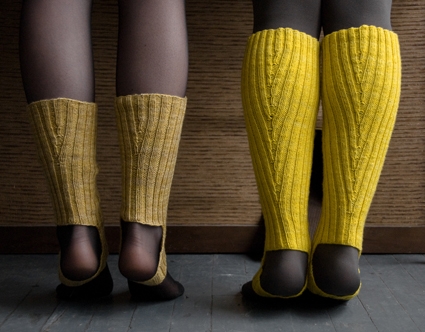 A Purl Soho Pattern: Loeffler Randall Rain Boot and Rain Bootie Stirrup Socks! | Purl Soho