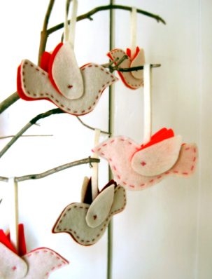 Felt Bird Ornaments | Purl Soho