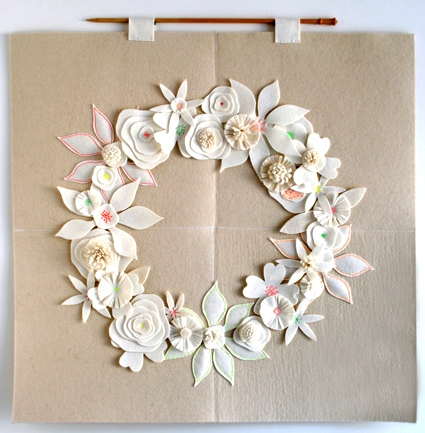 Felt Flower Winter Wreath | Purl Soho