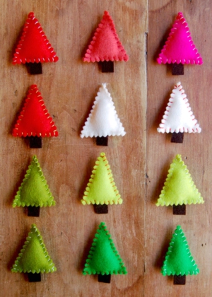 Felt Christmas Tree Pins | Purl Soho