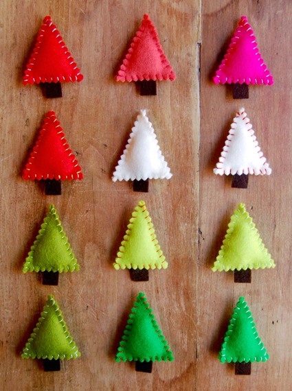 Felt Christmas Tree Pins | Purl Soho