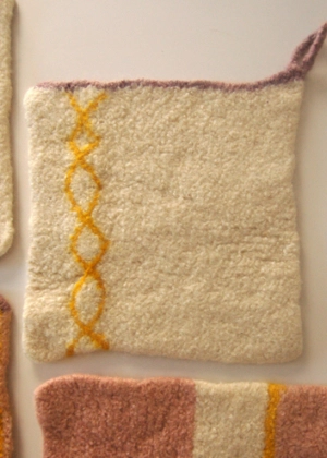 Four Felted Hot Pads | Purl Soho