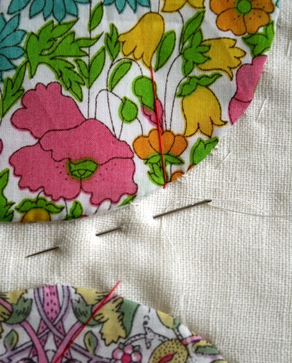 Mini Quilt of the Month, February: Liberty of London Tana Lawn Circular Applique | Purl Soho