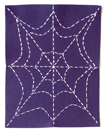 Glow in the Dark Spider Web Treat Bag | Purl Soho