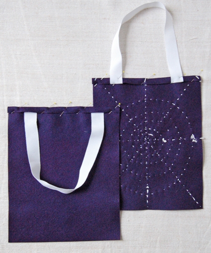 Glow in the Dark Spider Web Treat Bag | Purl Soho