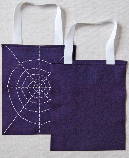 Glow in the Dark Spider Web Treat Bag | Purl Soho