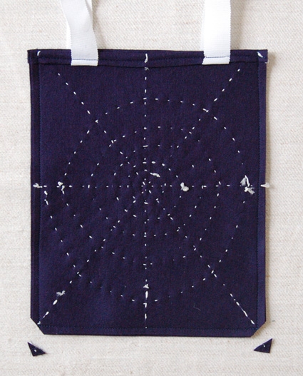 Glow in the Dark Spider Web Treat Bag | Purl Soho