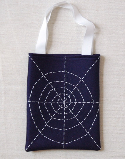 Glow in the Dark Spider Web Treat Bag | Purl Soho