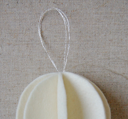 Felt Snow Ball Ornaments | Purl Soho