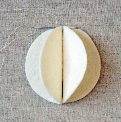 Felt Snow Ball Ornaments | Purl Soho