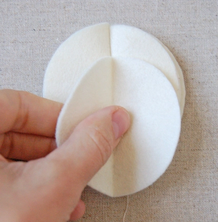 Felt Snow Ball Ornaments | Purl Soho