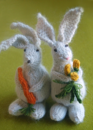 Bunny Hop Bunnies from Knitting at KNoon | Purl Soho